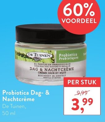 Holland & Barrett De Tuinen Probiotica Dag- & Nachtcreme 50ml aanbieding