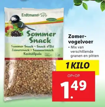 Lidl Erdtmann Zomervogelvoer 1kg aanbieding