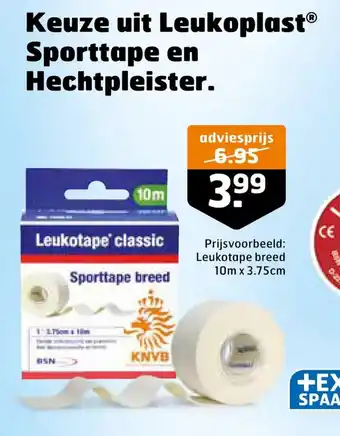 Trekpleister Leukotape breed 10m x 3.75 cm aanbieding