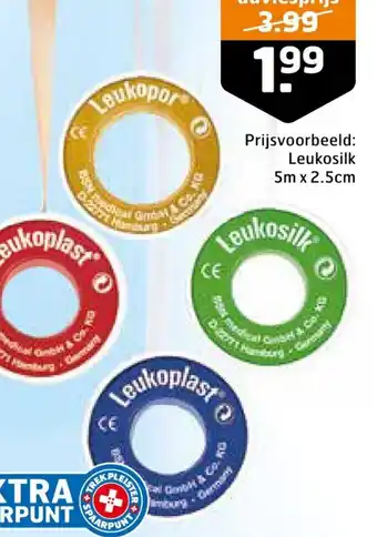 Trekpleister Leukosilk 5m x 2.5 cm aanbieding