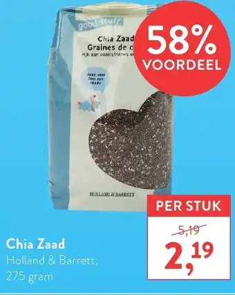 Holland & Barrett Holland & Barrett Chia Zaad 275g aanbieding