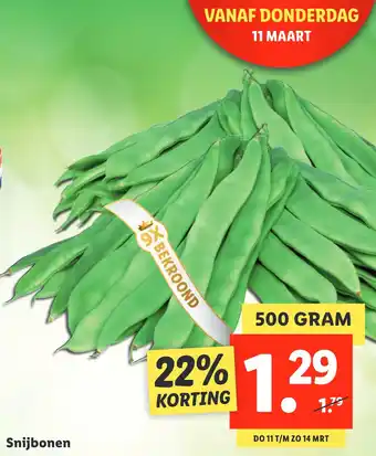 Lidl Snijbonen aanbieding