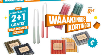 Kwantum Dinerkaarsen aanbieding