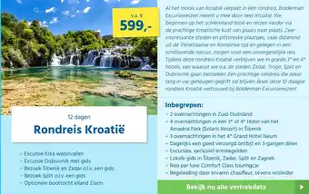 Bolderman Excursiereizen Rondreis Kroatië aanbieding