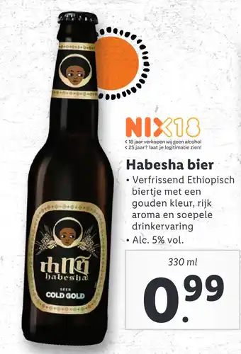 Lidl Habesha bier aanbieding