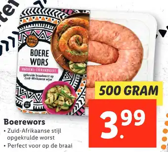 Lidl Boerewors aanbieding