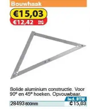 Toolstation Bouwhaak 600mm aanbieding