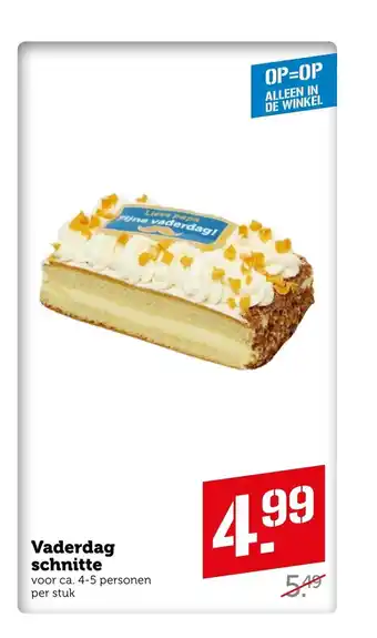 Coop Vaderdag schnitte 4-5 personen aanbieding