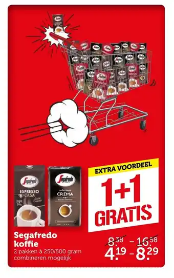 Coop Segafredo koffie 2 pakken a 250/500 gram aanbieding