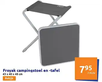 Action Froyak campingstoel en -tafel aanbieding