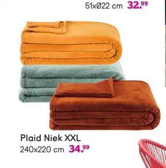 Leen Bakker Plaid Niek XXL 240x220 cm aanbieding