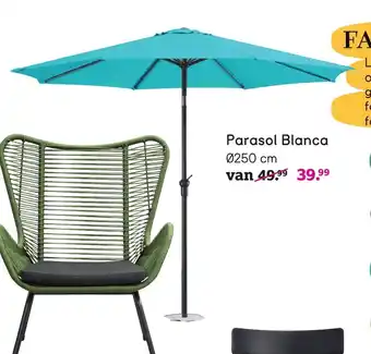 Leen Bakker Parasol Blanca 250 cm aanbieding