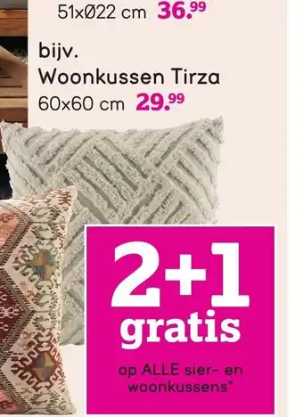 Leen Bakker Woonkussen Tirza 60x60 cm aanbieding