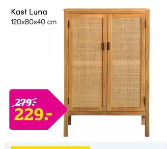 Leen Bakker Kast Luna 120x80x40 cm aanbieding