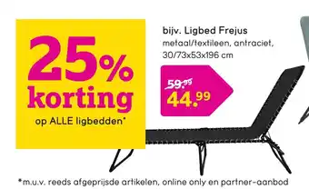 Leen Bakker Ligbed Frejus 30/73x53x196 cm aanbieding