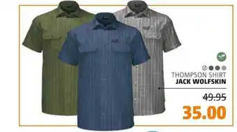 Bever Thompson Shirt Jack Wolfskin aanbieding