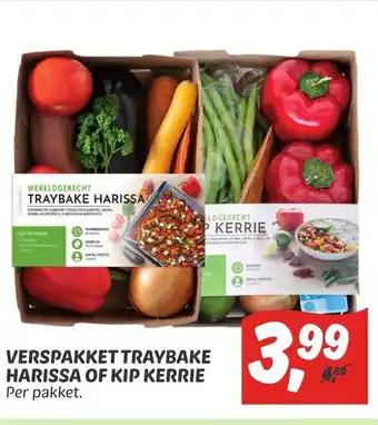 Dekamarkt Verspakket Traybake Harissa of Kip Kerrie aanbieding