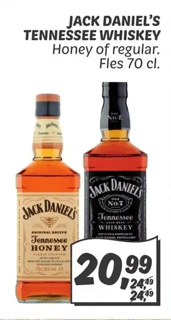 Dekamarkt Jack Daniel's Tennessee Whiskey 70 cl aanbieding