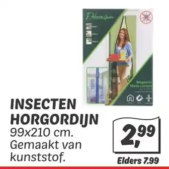 Dekamarkt Insecten Horgordijn 99 x 210 cm aanbieding