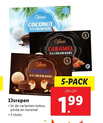 Lidl IJsrepen 5 stuks aanbieding