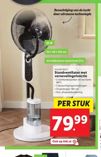 Lidl Silvercrest Standventilator met vernevelingsfunctie per stuk aanbieding