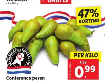 Lidl Conference peren per kilo aanbieding