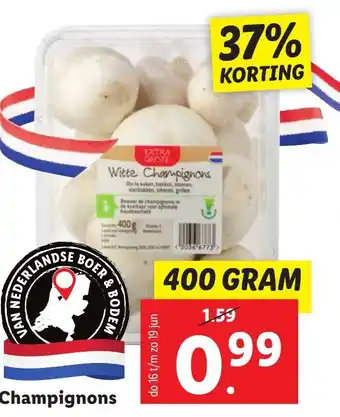 Lidl Champignons 400 gram aanbieding