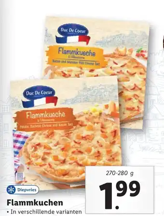 Lidl Duc De Coeur Flammkuchen 270-280 g aanbieding