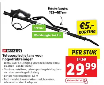 Lidl Parkside Telescopische lans voor hogedrukreiniger per stuk aanbieding