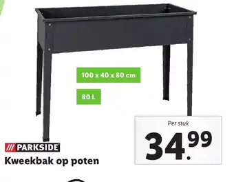 Lidl Parkside Kweekbak op poten 100x40x80 cm aanbieding