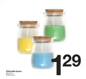 Zeeman Citronella kaars 6x8 cm aanbieding