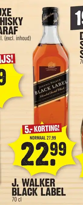 Super Dirck 3 J. Walker Black Label 70 cl aanbieding