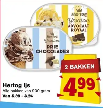Hoogvliet Hertog ijs aanbieding