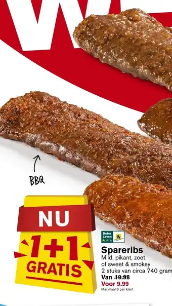 Hoogvliet Spareribs aanbieding