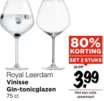 Vomar Voordeelmarkt Royal Leerdam Vinisse Gin-tonicglazen aanbieding