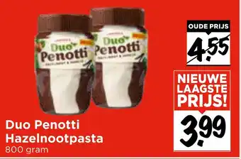 Vomar Voordeelmarkt Duo Penotti Hazelnootpasta aanbieding