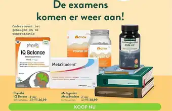 Holland & Barrett Psysalis IQ Balans Of Metagenics MetaStudent aanbieding