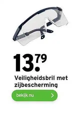 GAMMA Veiligheidsbril Met Zijbescherming aanbieding