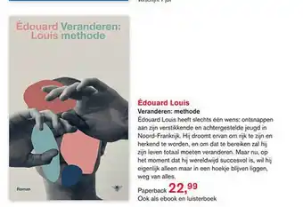 Libris Édouard Louis - Veranderen: Methode aanbieding