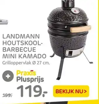 Praxis Landmann houtskoolbarbecue mini kamado aanbieding