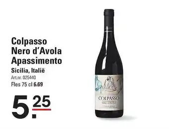 Sligro Colpasso Nero D'Avola Apassimento Sicilia, Italie aanbieding