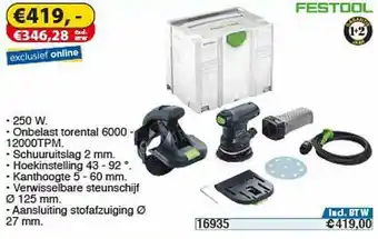 Toolstation Festool Kantenschuurmachine ES-ETS 125 REQ-Plus aanbieding