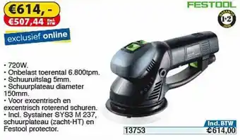 Toolstation Festool Rotex RO 150 FEQ-Plus Excentrische Schuurmachine aanbieding