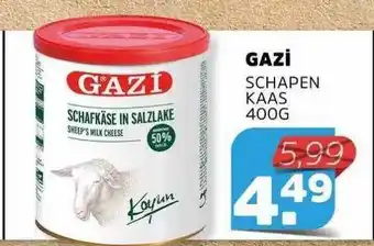 Sahan Supermarkten Gazi Schapen Kaas 400g aanbieding