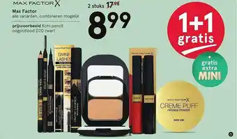 Etos Max Factor 1+1 Gratis aanbieding