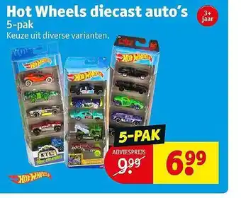 Kruidvat Hot Wheels Diecast Auto's aanbieding