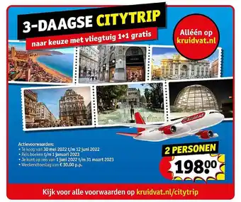 Kruidvat 3-Daagse Citytrip aanbieding