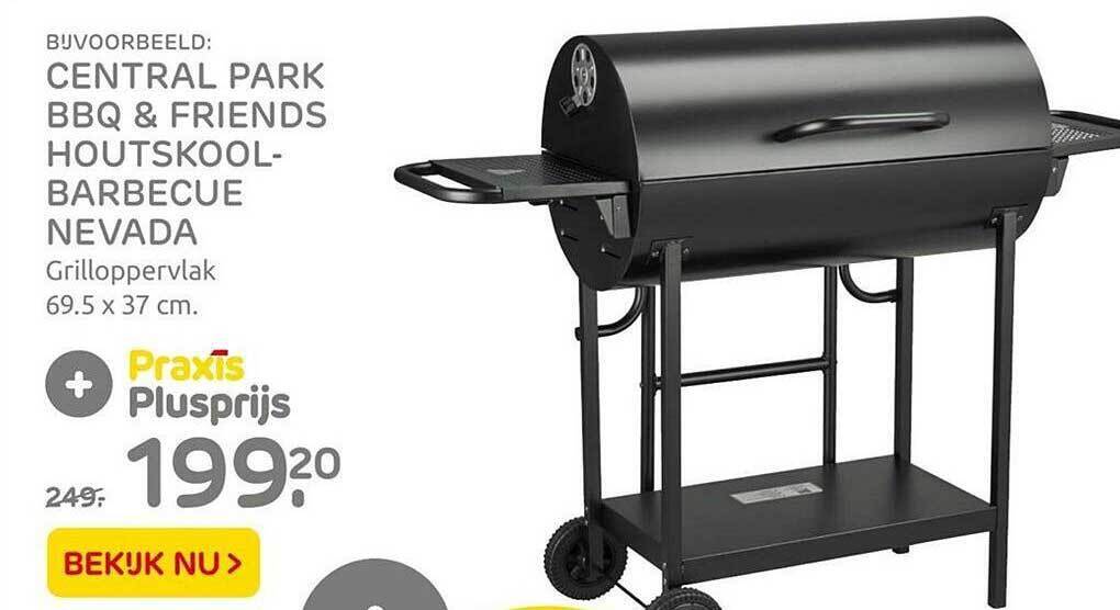 Central Park BBQ & Friends Houtskoolbarbecue Nevada aanbieding bij Praxis