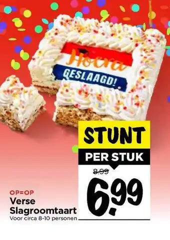 Vomar Voordeelmarkt Verse Slagroomtaart aanbieding