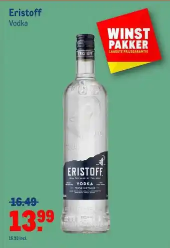 Makro Eristoff Vodka aanbieding